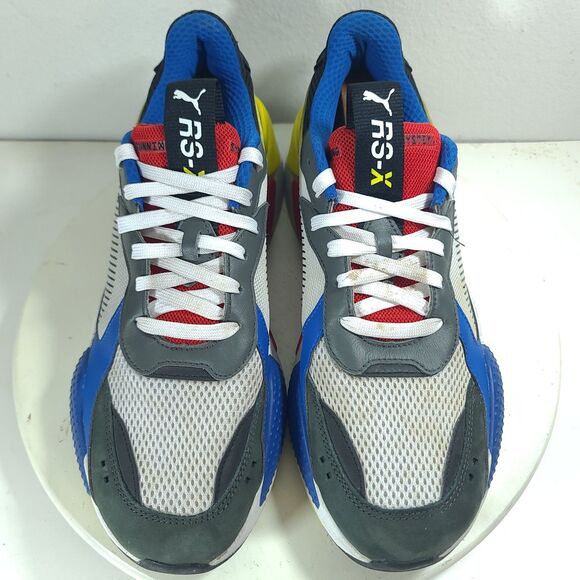 PUMA RS-X Toys Men Sz 12 Sneaker Shoe White Yellow Red Black Suede 369449-02 EUC - Picture 6 of 16